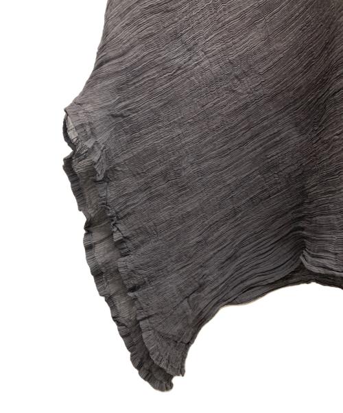 me ISSEY MIYAKE（ミーイッセイ ミヤケ）me ISSEY MIYAKE (ミーイッセイ ミヤケ) シースルークレープボトルネックワンピース グレー サイズ:-の古着・服飾アイテム