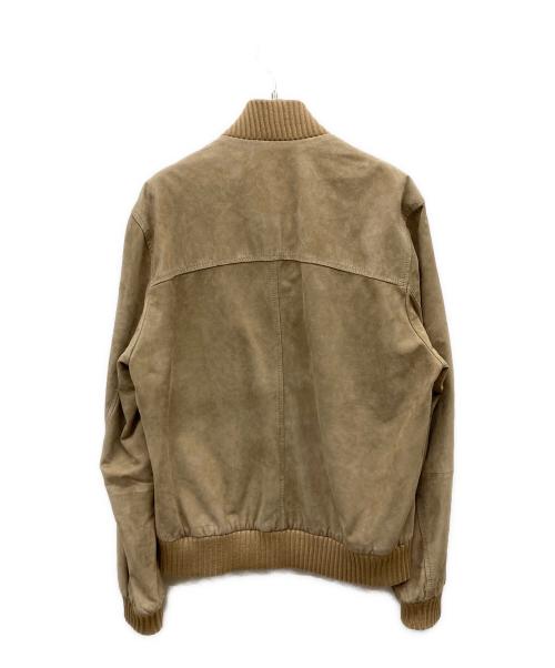 dunhill（ダンヒル）dunhill (ダンヒル) ゴートスキン レザーブルゾン ベージュ サイズ:Sの古着・服飾アイテム