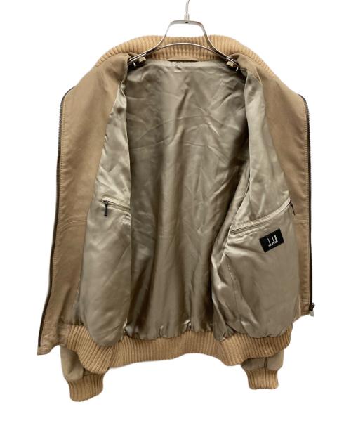 dunhill（ダンヒル）dunhill (ダンヒル) ゴートスキン レザーブルゾン ベージュ サイズ:Sの古着・服飾アイテム