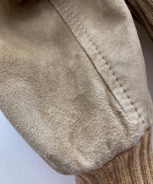 dunhill（ダンヒル）dunhill (ダンヒル) ゴートスキン レザーブルゾン ベージュ サイズ:Sの古着・服飾アイテム
