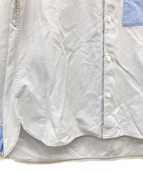 Y's（ワイズ）Y's (ワイズ) バイカラーフリルシャツ グレー×ブルー サイズ:2の古着・服飾アイテム