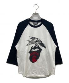 Hysteric Glamour（ヒステリックグラマー）の古着「7分丈ラグランカットソー」｜ホワイト×ブラック