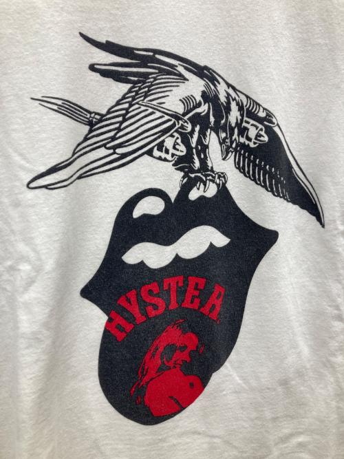 Hysteric Glamour（ヒステリックグラマー）Hysteric Glamour (ヒステリックグラマー) 7分丈ラグランカットソー ホワイト×ブラック サイズ:Mの古着・服飾アイテム
