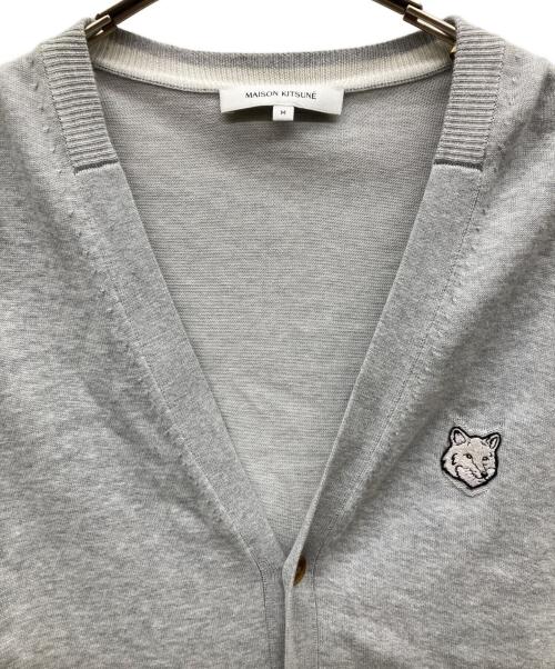 maison kitsune（メゾンキツネ）maison kitsune (メゾンキツネ) BOLD FOX HEAD カーディガン グレー サイズ:Mの古着・服飾アイテム