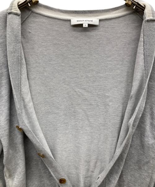 maison kitsune（メゾンキツネ）maison kitsune (メゾンキツネ) BOLD FOX HEAD カーディガン グレー サイズ:Mの古着・服飾アイテム