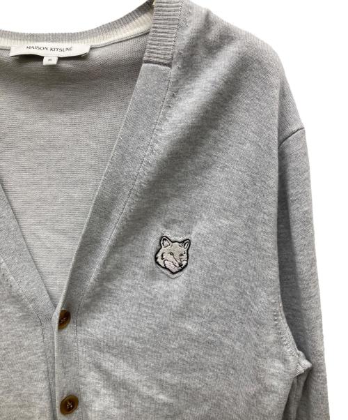 maison kitsune（メゾンキツネ）maison kitsune (メゾンキツネ) BOLD FOX HEAD カーディガン グレー サイズ:Mの古着・服飾アイテム