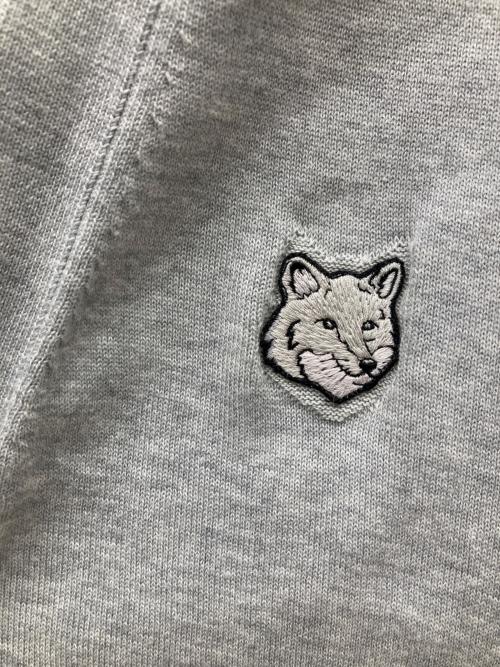 maison kitsune（メゾンキツネ）maison kitsune (メゾンキツネ) BOLD FOX HEAD カーディガン グレー サイズ:Mの古着・服飾アイテム