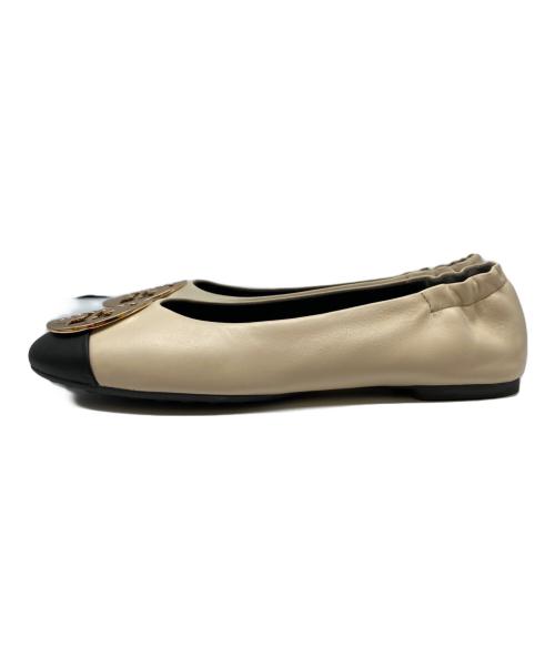 TORY BURCH（トリーバーチ）TORY BURCH (トリーバーチ) クレア キャップ トゥ バレエシューズ ベージュ サイズ:6の古着・服飾アイテム