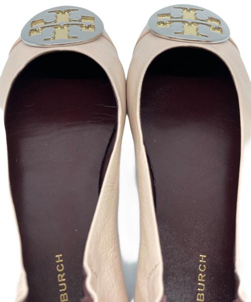 TORY BURCH（トリーバーチ）TORY BURCH (トリーバーチ) クレア キャップ トゥ バレエシューズ ピンク サイズ:6の古着・服飾アイテム