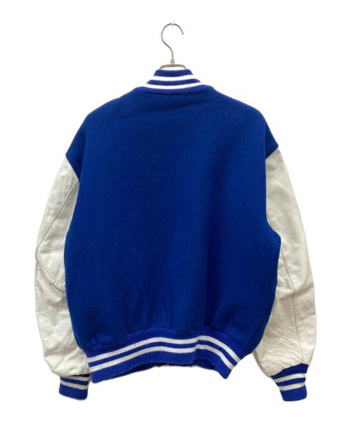 DeLong（-）DeLong (-) スタジャン ブルー×ホワイト サイズ:XLの古着・服飾アイテム