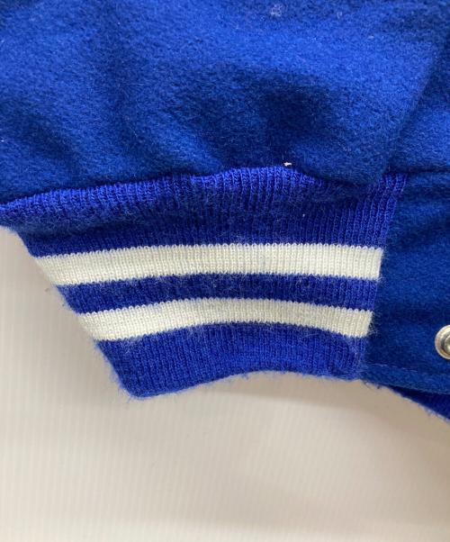 DeLong（-）DeLong (-) スタジャン ブルー×ホワイト サイズ:XLの古着・服飾アイテム