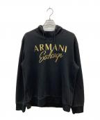 ARMANI EXCHANGEアルマーニ エクスチェンジ）の古着「プリントパーカー」｜ブラック