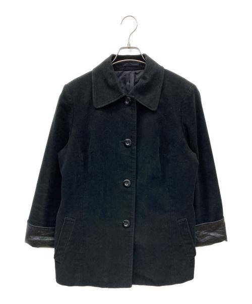 BURBERRY LONDON（バーバリーロンドン）BURBERRY LONDON (バーバリーロンドン) ステンカラーベロアジャケット ブラック サイズ:13の古着・服飾アイテム
