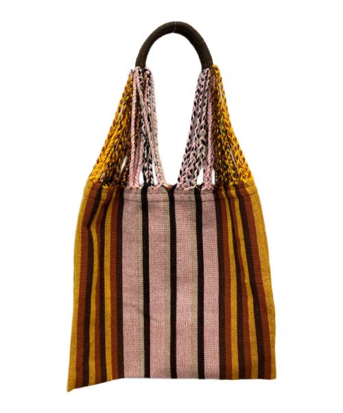 MARNI（マルニ）MARNI (マルニ) MARKET HAMMOCK BAG ピンク×オレンジ×ブラウンの古着・服飾アイテム