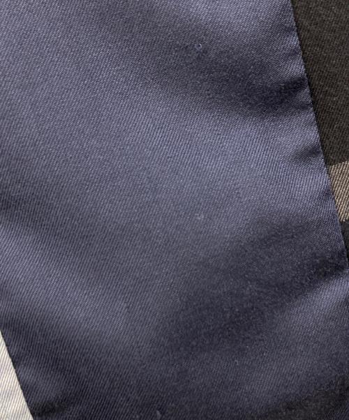 BLACK LABEL CRESTBRIDGE（ブラックレーベル クレストブリッジ）BLACK LABEL CRESTBRIDGE (ブラックレーベル クレストブリッジ) パッチワークフラノシャツ ブラック×ブルー サイズ:Mの古着・服飾アイテム