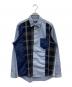 BLACK LABEL CRESTBRIDGE（ブラックレーベル クレストブリッジ）の古着「パッチワークフラノシャツ」｜ブラック×ブルー