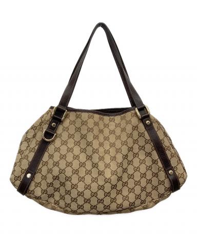 48920★年 GUCCI グッチ アビー ハンドバッグ GG柄 キャンバス * 中古・古着通販】GUCCI (グッチ) アビー GGキャンバス トートバッグ