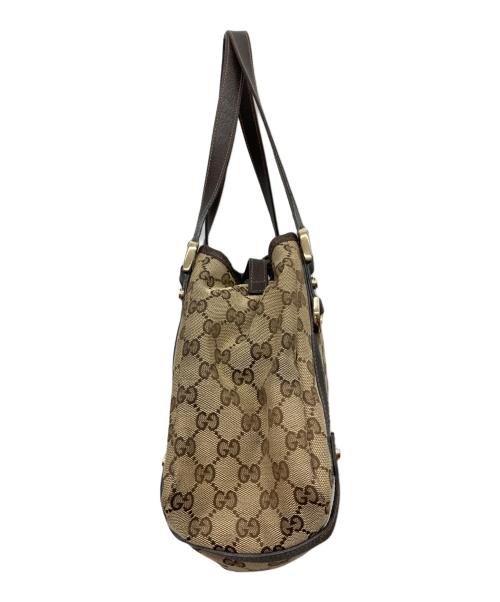 GUCCI（グッチ）GUCCI (グッチ) アビー GGキャンバス トートバッグ ベージュの古着・服飾アイテム