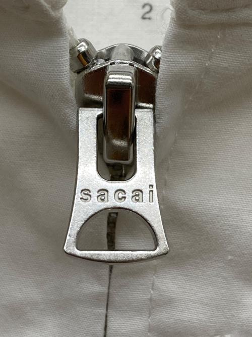 sacai（サカイ）sacai (サカイ) コットンポプリンフーディシャツ ホワイト サイズ:2の古着・服飾アイテム