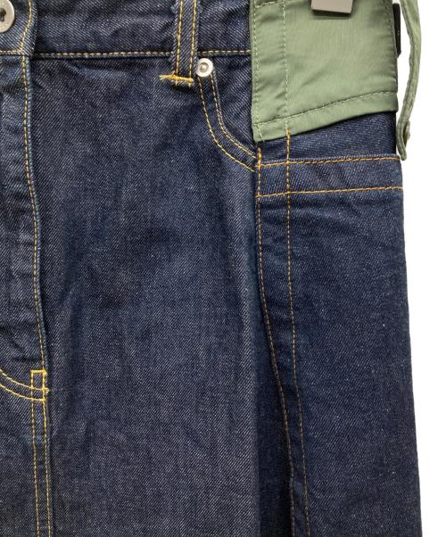 sacai（サカイ）sacai (サカイ) ナイロンツイルドッキングスカート インディゴ サイズ:2の古着・服飾アイテム