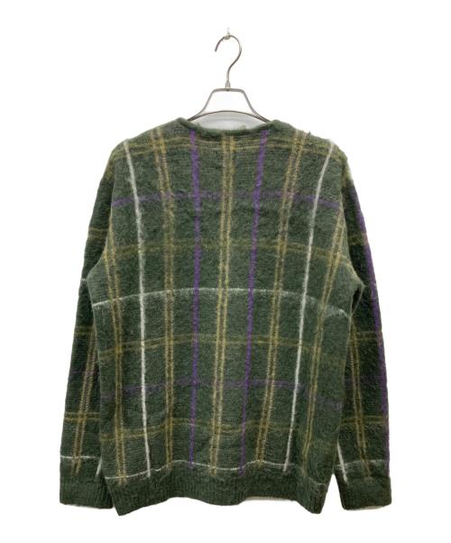 Needles（ニードルズ）Needles (ニードルズ) チェックモヘアカーディガン グリーン サイズ:Lの古着・服飾アイテム