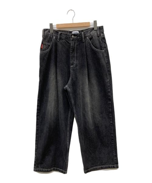 9090（9090）9090 (9090) King Logo Vintage Like Denim ブラック サイズ:Lの古着・服飾アイテム