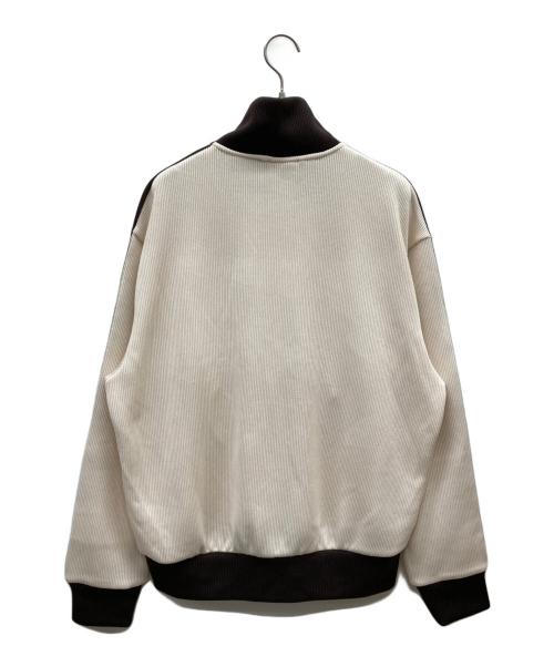 adidas（アディダス）adidas (アディダス) FIRE BIRD KNIT TRACK TOP/FBニットトラックトップ ブラウン×ベージュ サイズ:XLの古着・服飾アイテム
