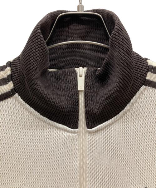 adidas（アディダス）adidas (アディダス) FIRE BIRD KNIT TRACK TOP/FBニットトラックトップ ブラウン×ベージュ サイズ:XLの古着・服飾アイテム