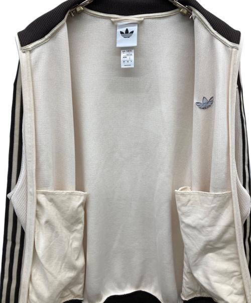adidas（アディダス）adidas (アディダス) FIRE BIRD KNIT TRACK TOP/FBニットトラックトップ ブラウン×ベージュ サイズ:XLの古着・服飾アイテム