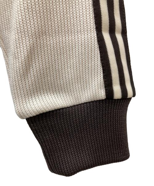 adidas（アディダス）adidas (アディダス) FIRE BIRD KNIT TRACK TOP/FBニットトラックトップ ブラウン×ベージュ サイズ:XLの古着・服飾アイテム