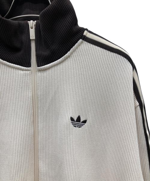 adidas（アディダス）adidas (アディダス) FIRE BIRD KNIT TRACK TOP/FBニットトラックトップ ブラウン×ベージュ サイズ:XLの古着・服飾アイテム
