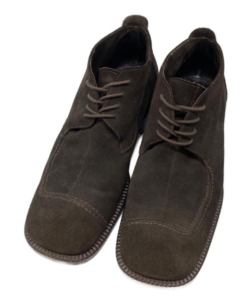 BUTTERI（ブッテロ）BUTTERI (ブッテロ) スエードスクエアブーツ ブラウン サイズ:SIZE 43の古着・服飾アイテム