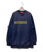 SUPREMEシュプリーム）の古着「刺繍ロゴスウェット」｜ネイビー