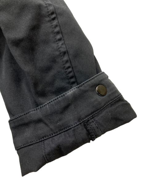 STONE ISLAND（ストーンアイランド）STONE ISLAND (ストーンアイランド) 24AW コットンストレッチ ジップシャツ ブラック サイズ:XLの古着・服飾アイテム