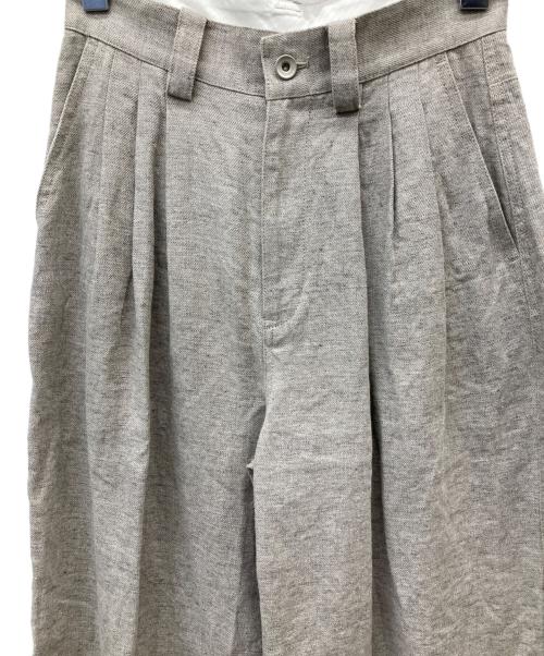 Adam et Rope（アダム エ ロペ）Adam et Rope (アダム エ ロペ) リネンタックパンツ ベージュ サイズ:36の古着・服飾アイテム