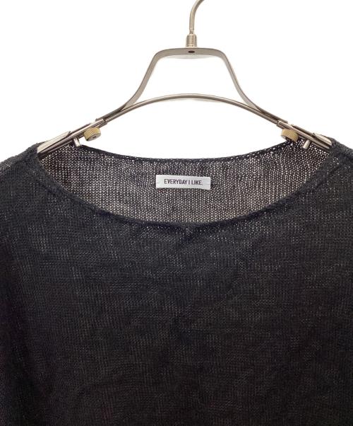 EVERYDAY I LIKE.（エヴリデイ アイ ライク）EVERYDAY I LIKE. (エヴリデイ アイ ライク) LINO Sheer プルオーバー ブラック サイズ:-の古着・服飾アイテム