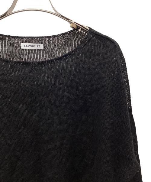 EVERYDAY I LIKE.（エヴリデイ アイ ライク）EVERYDAY I LIKE. (エヴリデイ アイ ライク) LINO Sheer プルオーバー ブラック サイズ:-の古着・服飾アイテム