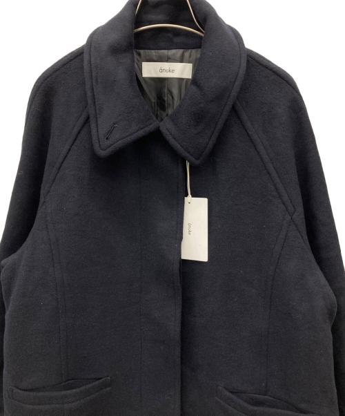 anuke（アンヌーク）ANUKE (アンヌーク) Wool Soutiencollar Coat ネイビー サイズ:36 未使用品の古着・服飾アイテム