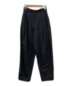 TODAYFULトゥデイフル）の古着「Highwaist Tuck Trousers」｜ブラック