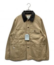 Sea Room lynn（シールームリン）の古着「ECO Leather collar カバーオール」｜ベージュ