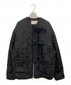 TODAYFULトゥデイフル）の古着「Jacquard Piping Blouson」｜ブラック