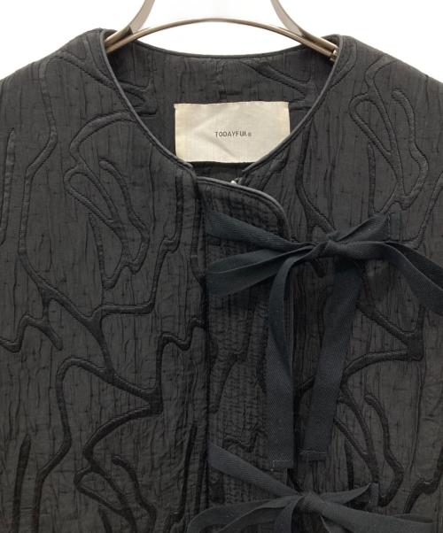 TODAYFUL（トゥデイフル）TODAYFUL (トゥデイフル) Jacquard Piping Blouson ブラック サイズ:38の古着・服飾アイテム