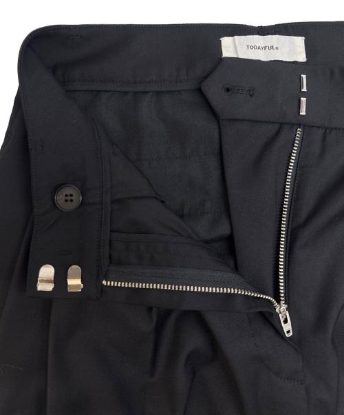TODAYFUL（トゥデイフル）TODAYFUL (トゥデイフル) Lightweight Tuck Trousers ブラック サイズ:36の古着・服飾アイテム