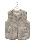 Sea Room lynnシールームリン）の古着「Wool mix BOAオーバーベスト」｜ベージュ