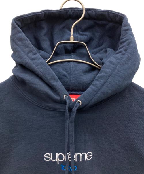 SUPREME（シュプリーム）SUPREME (シュプリーム) 25FW Classic Logo Shop Hooded Sweatshirt ネイビー サイズ:Sの古着・服飾アイテム