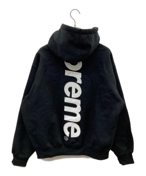 SUPREME（シュプリーム）SUPREME (シュプリーム) 25FW Satin Applique Hooded Sweatshirt ブラック サイズ:Sの古着・服飾アイテム