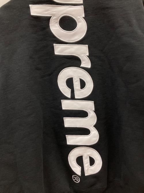SUPREME（シュプリーム）SUPREME (シュプリーム) 25FW Satin Applique Hooded Sweatshirt ブラック サイズ:Sの古着・服飾アイテム