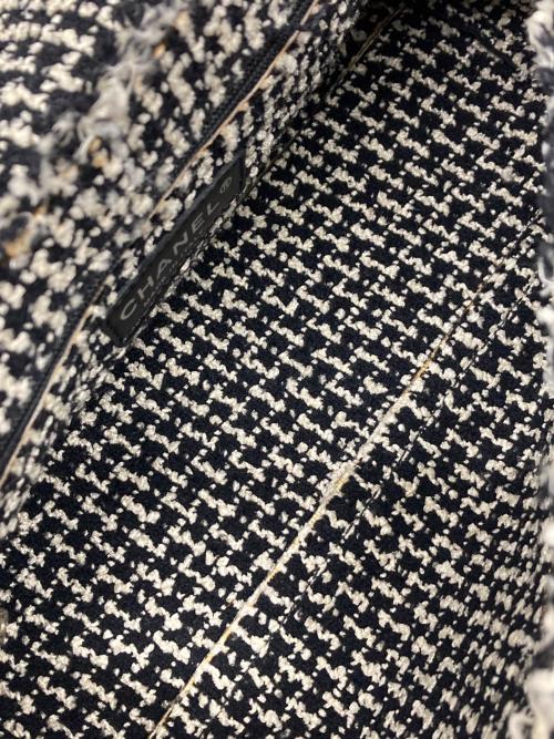 CHANEL（シャネル）CHANEL (シャネル) ココマーク ツイードチェーン レザーハンドバッグ ブラック サイズ:-の古着・服飾アイテム