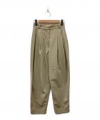 TODAYFULトゥデイフル）の古着「Highwaist Tuck Trousers」｜ベージュ