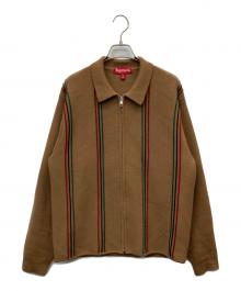 SUPREME（シュプリーム）の古着「25AW Stripe Zip Up Polo Sweater」｜ブラウン